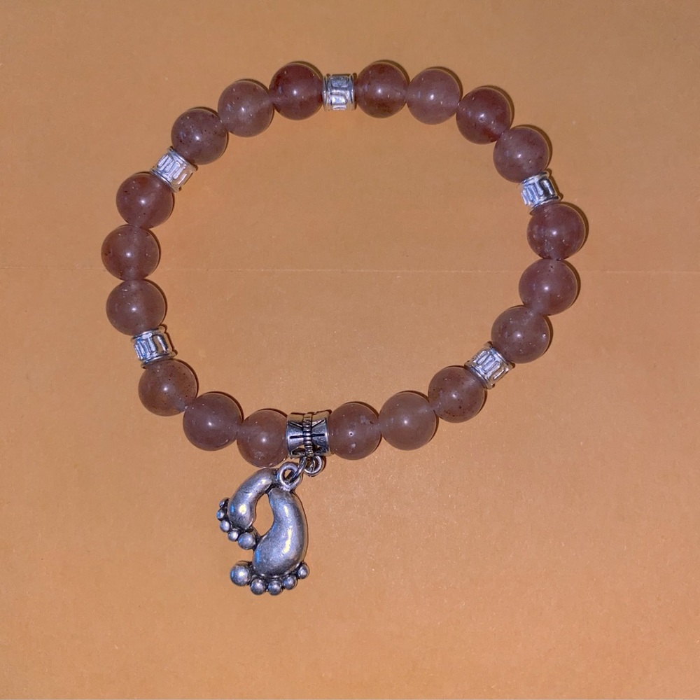Strawberry Quartz Crystal Bracelet